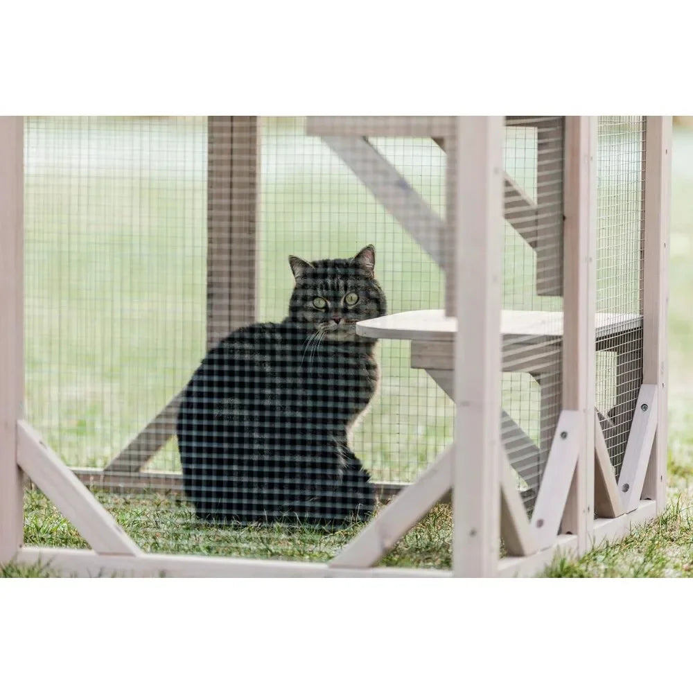 Cat House for Cats Outdoor  Large Cat Playpen With Platforms