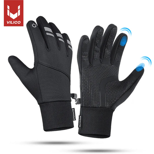 Winter Outdoor Cycling  Thicken Warm Windproof Gloves.