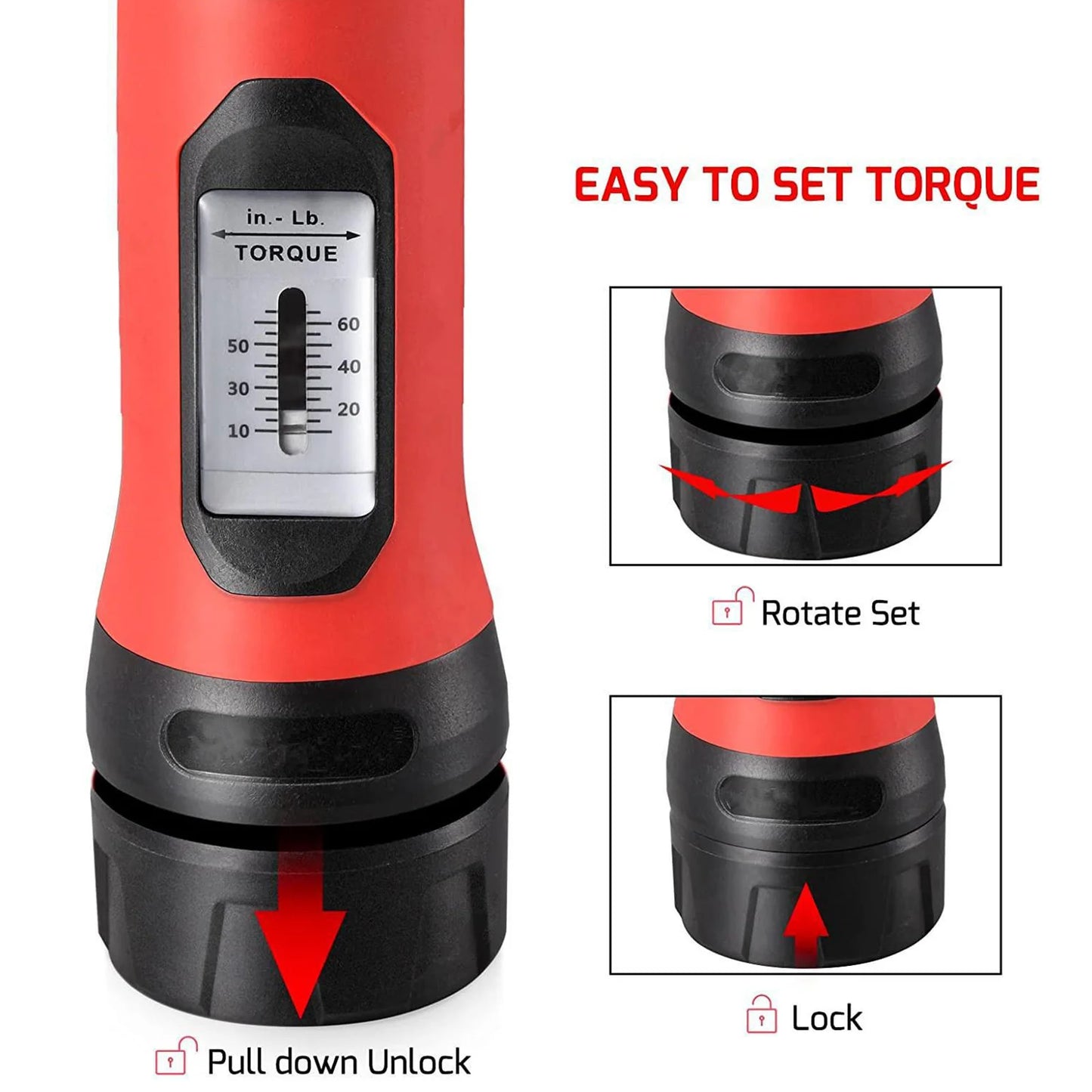 Manual Torque Wrench 1/4 Inch Drive Preset Torque Driver