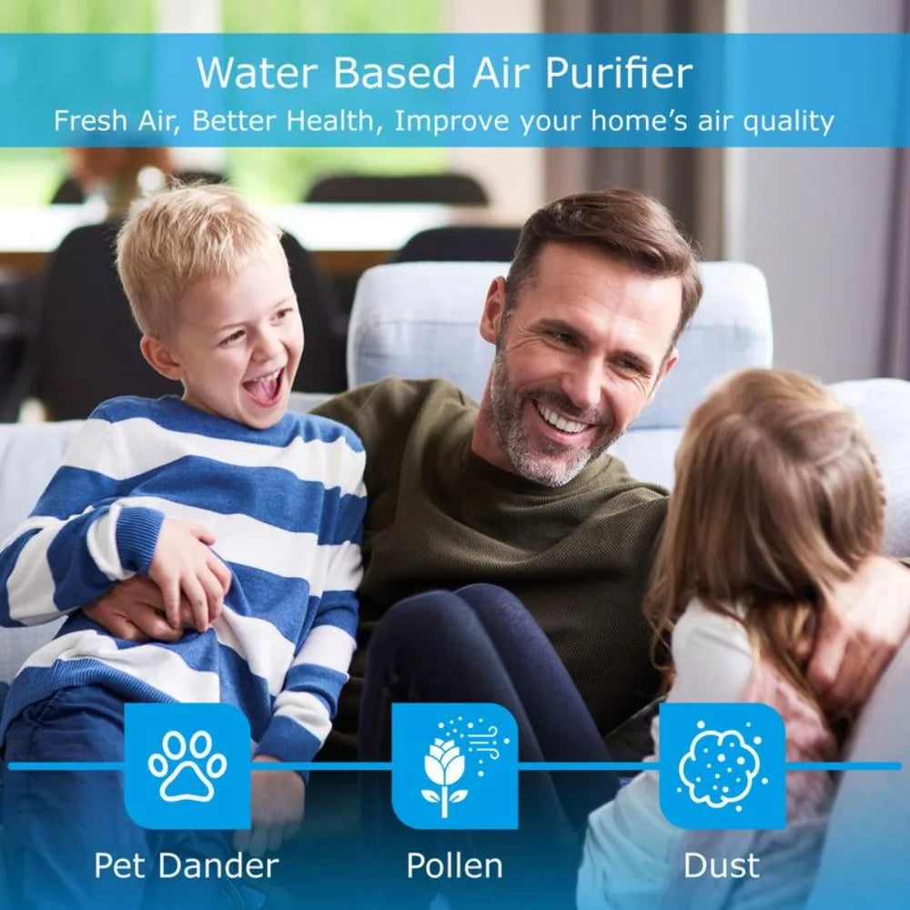 Air Purifier (Black) - Water Filter Air Washer For Home and Office