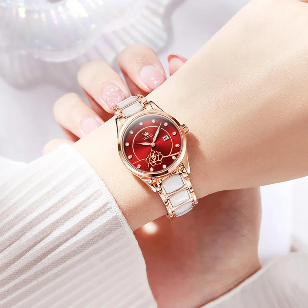 OLEVS Luxury Quartz Watch Women