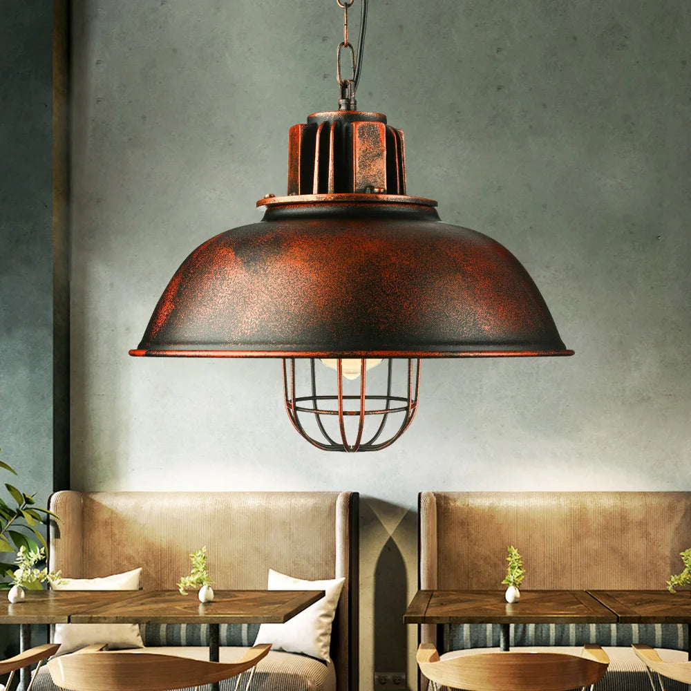 Iron Lamp Shade Retro Ceiling Lamps Pendant Light Chandelier.