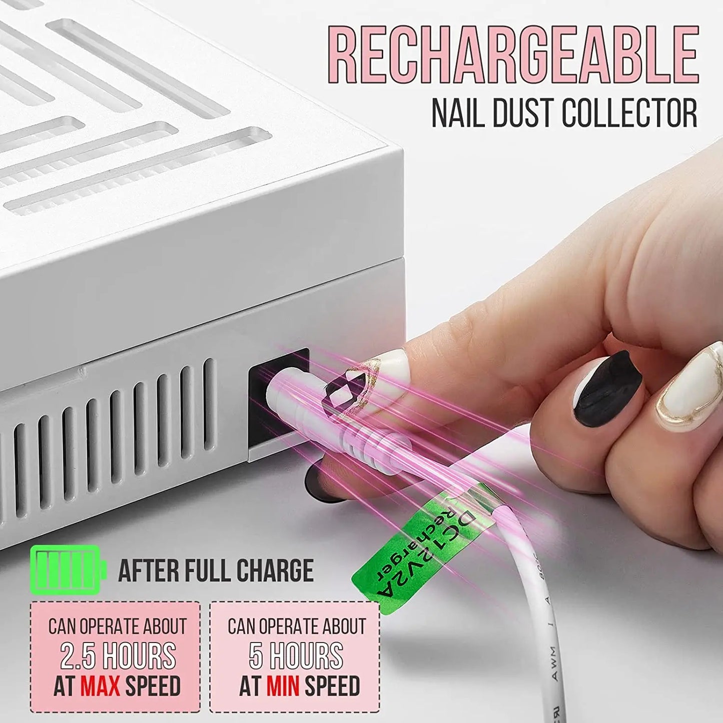 Makartt Rechargeable Nail Dust Collector Machine