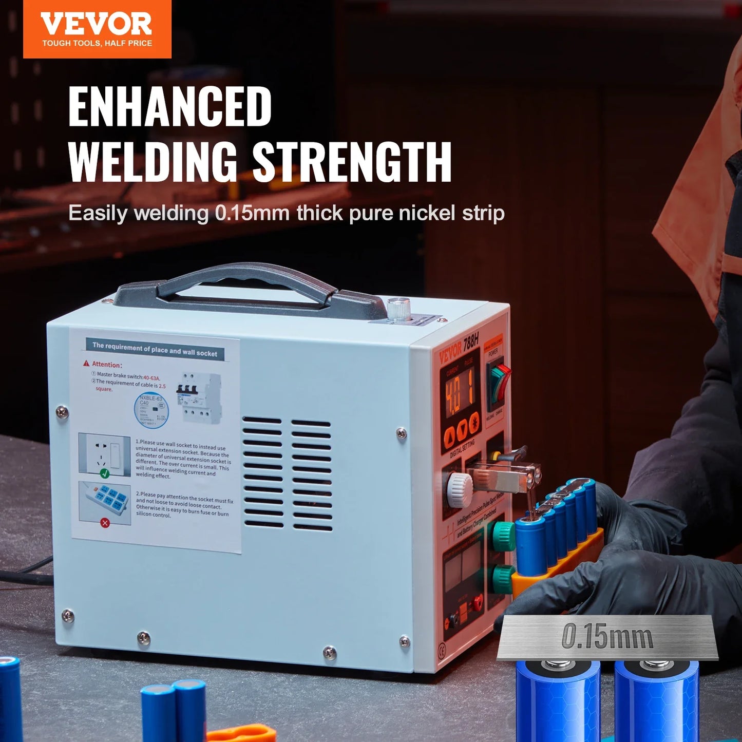 Battery Spot Welder Portable Battery Welding Machine with 2 Welding Modes