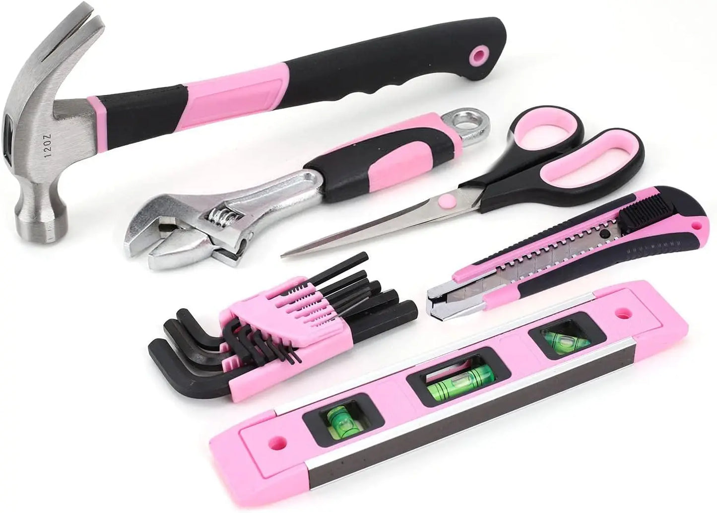 Pink Tool Set, 220-Piece Lady's Home Repairing Tool Kit