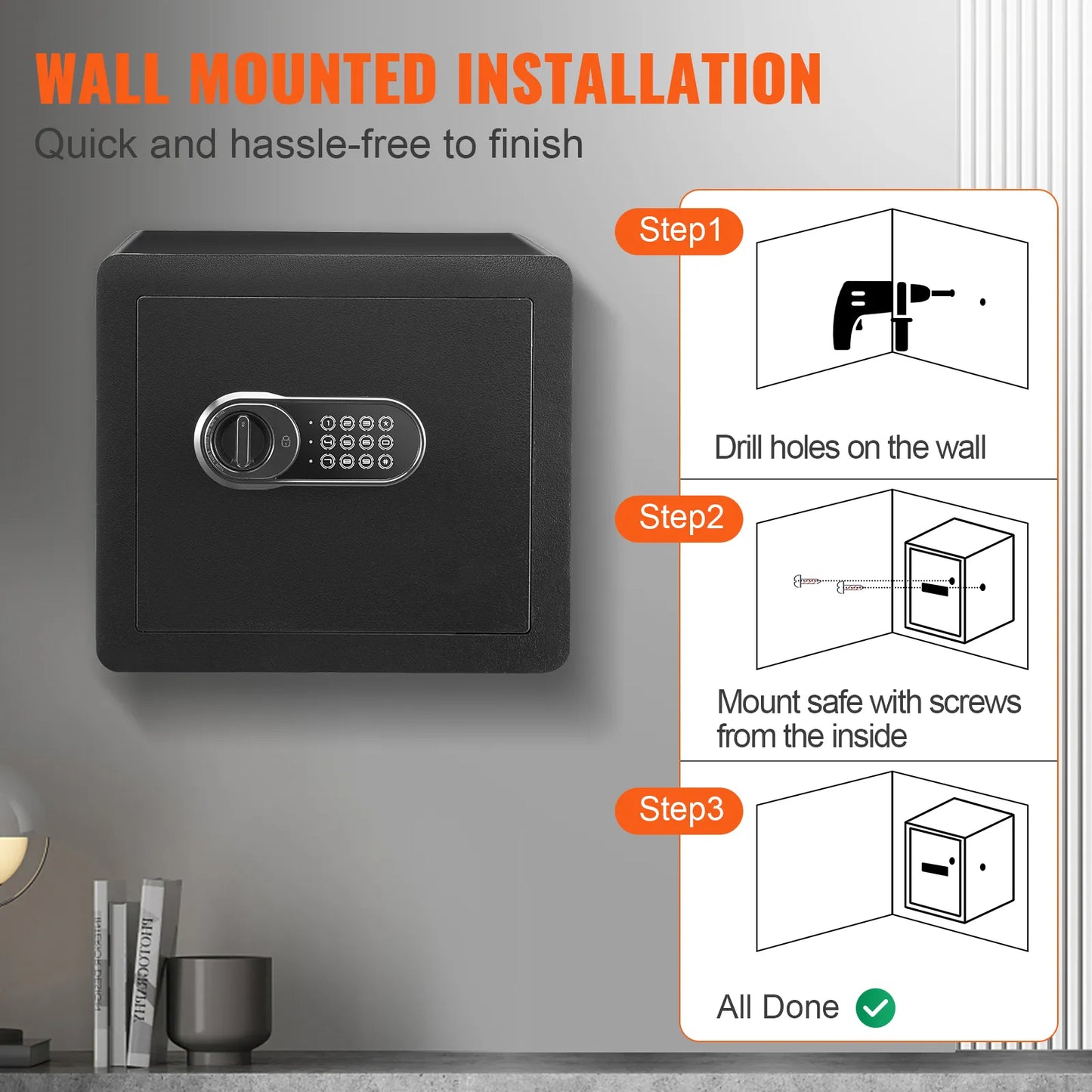 1.2/0.5  Fit Electronic Safe Deposit Safe Box W/ Digital Access