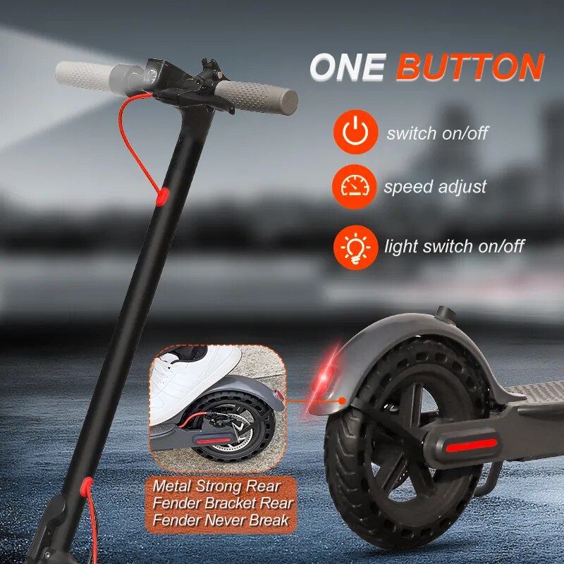 Smart Adult Shock Absorption Anti-skid Folding Electric Scooter