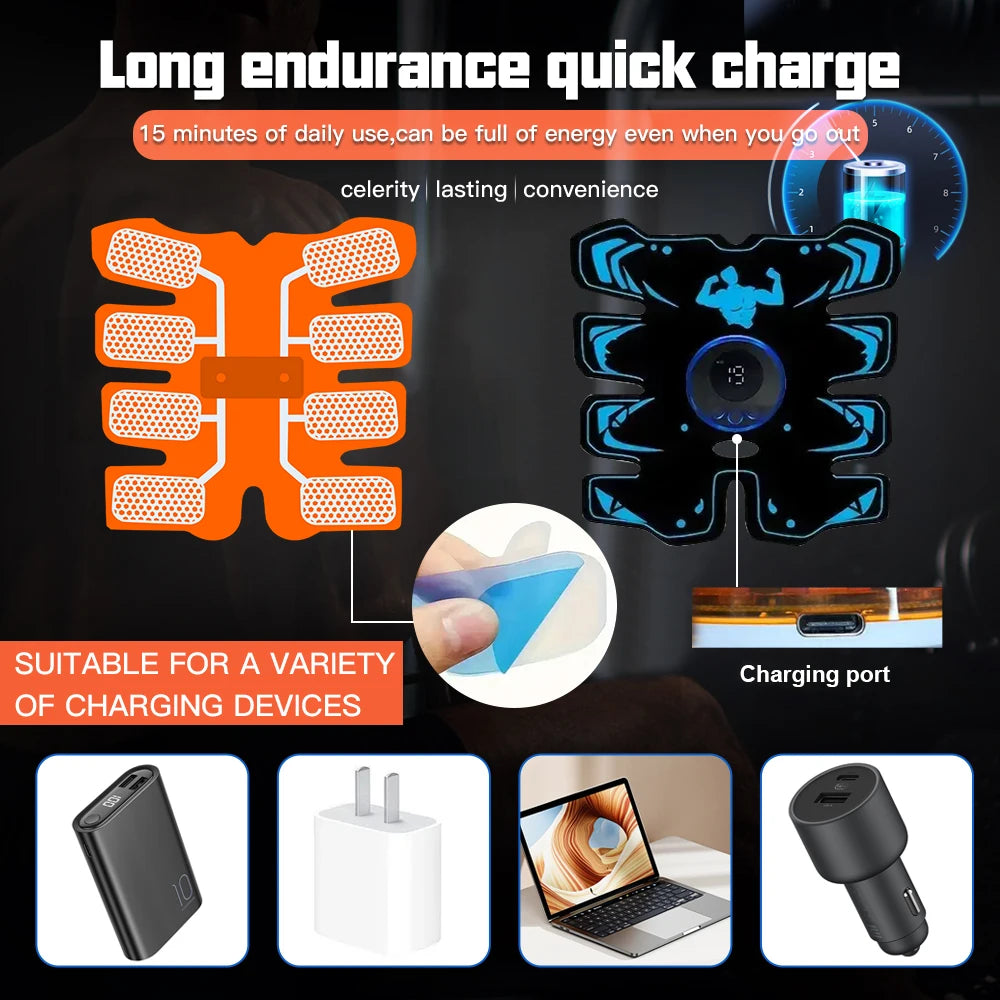 Abdominal Muscle  Massage USB Rechargeable Abdominal Muscle Stimulation