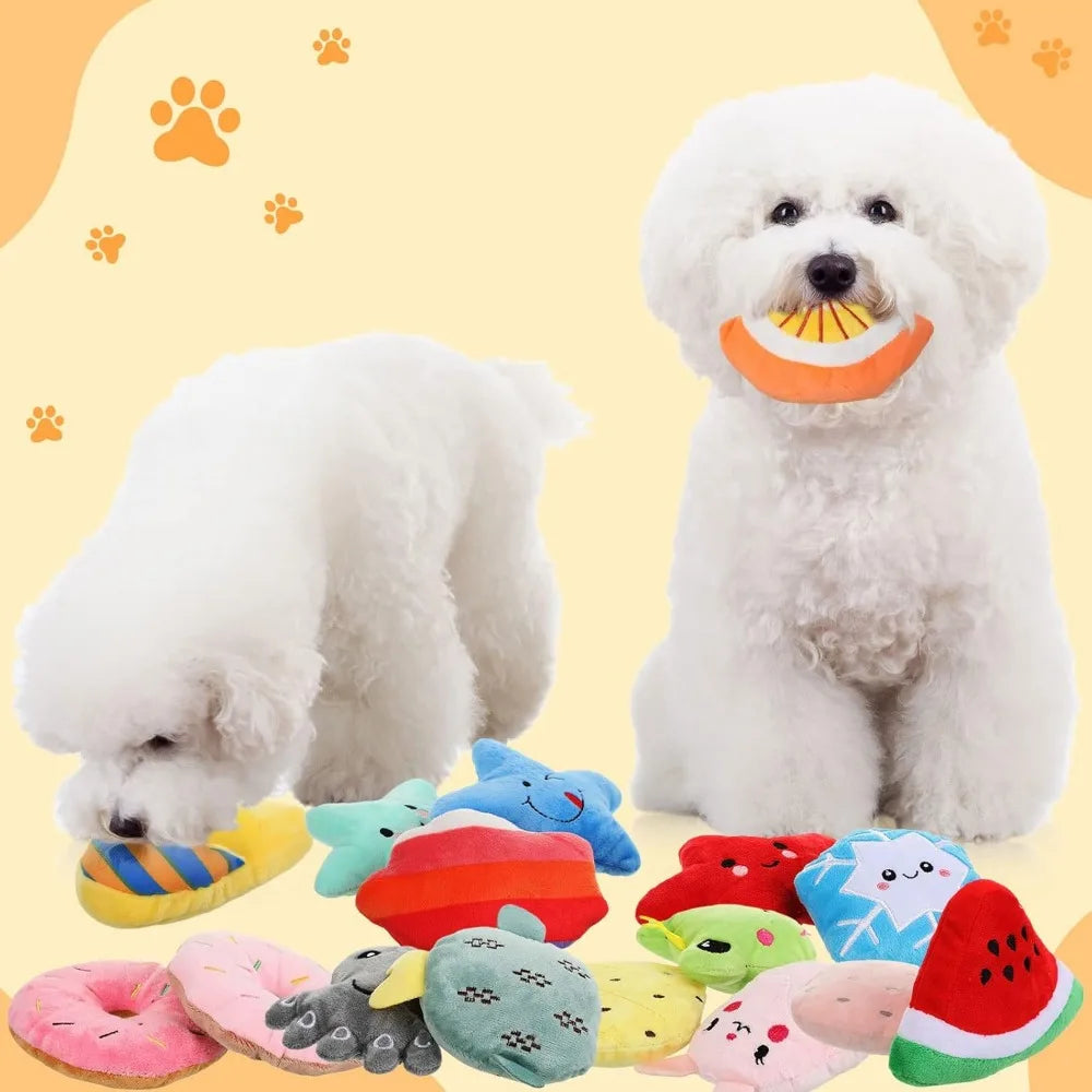 Dog Squeaky Bulk Plush Chew Toys for Small Dogs