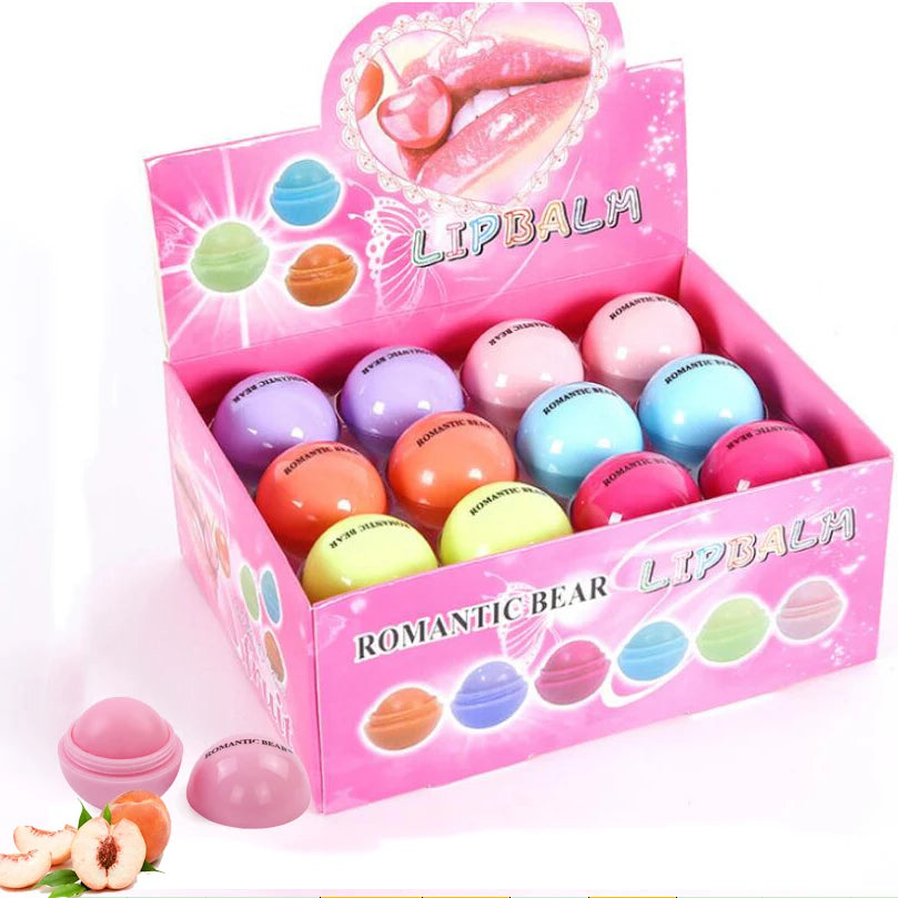 24pcs/Box Wholesale Lip Balm Fruit Flavor Lip Gloss