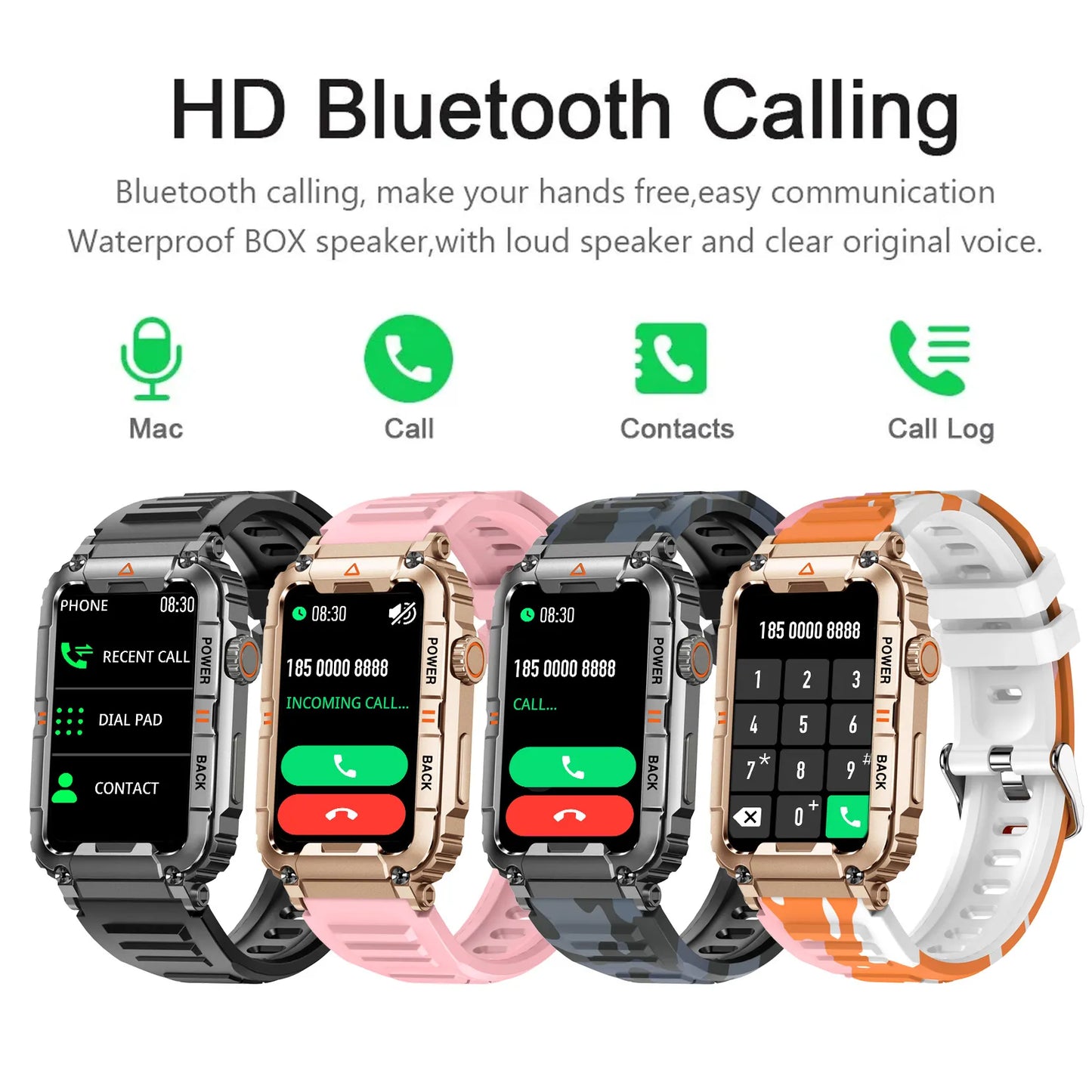 New Smartwatch Bluetooth Call Fitness waterproof Tracker