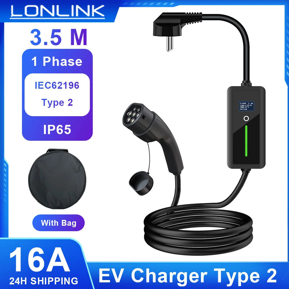 LONLINK Ev Type 2  3.5M EV Electric Car Charger