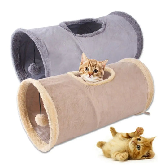 New Enjoyable Soft and Cozy Collapsible Cat Tunnel