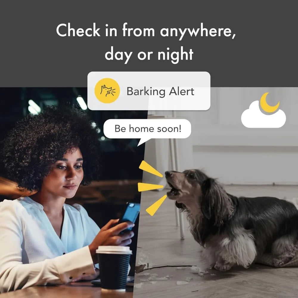 360° Dog Camera: Home Security Camera with Barking Alerts