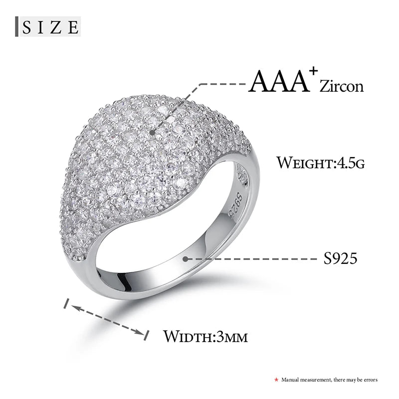 Fine Jewelry Luxury Silver Ring For Women