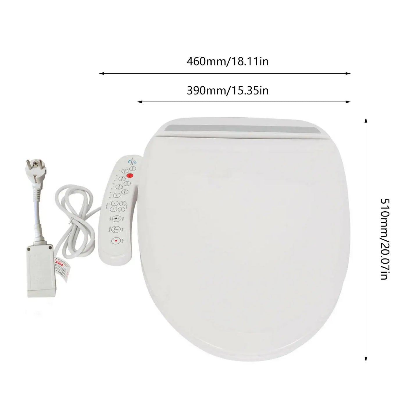 Multifunctional Auto Flush Toilet Cover W/ Heated Anti-Bacterial Seat