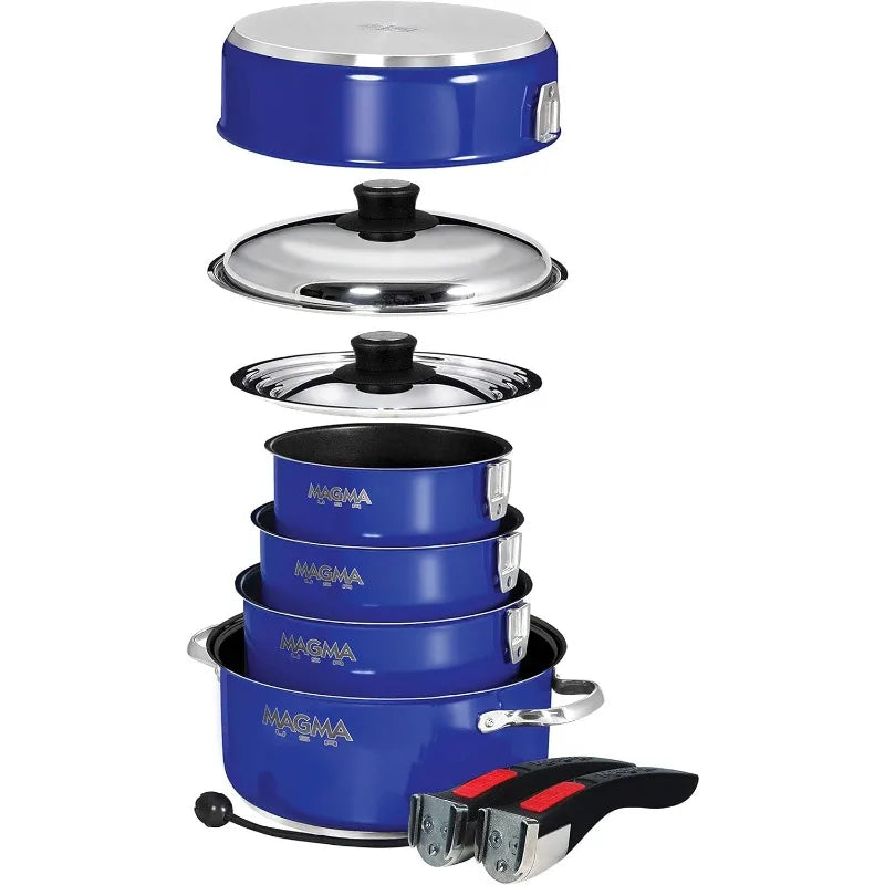 Magma Products Nesting Colored Stainless Steel Induction Cookware