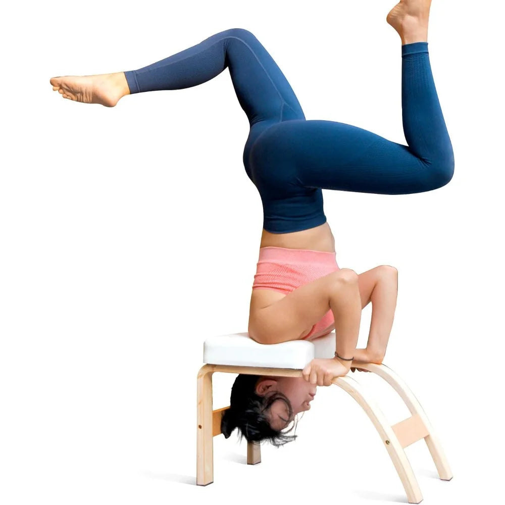 Yoga Inversion Bench Headstand Prop Upside Down Chair for Balance Training