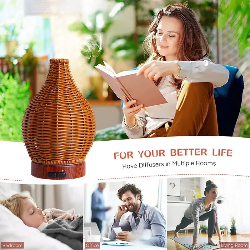 Colors Essential Oil Aroma Mist Humidifiers Aromatherapy Air Maker With Auto Shut-Off