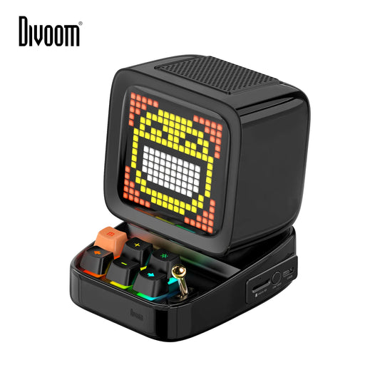 Retro Pixel Art Bluetooth Portable alarm clock Speaker