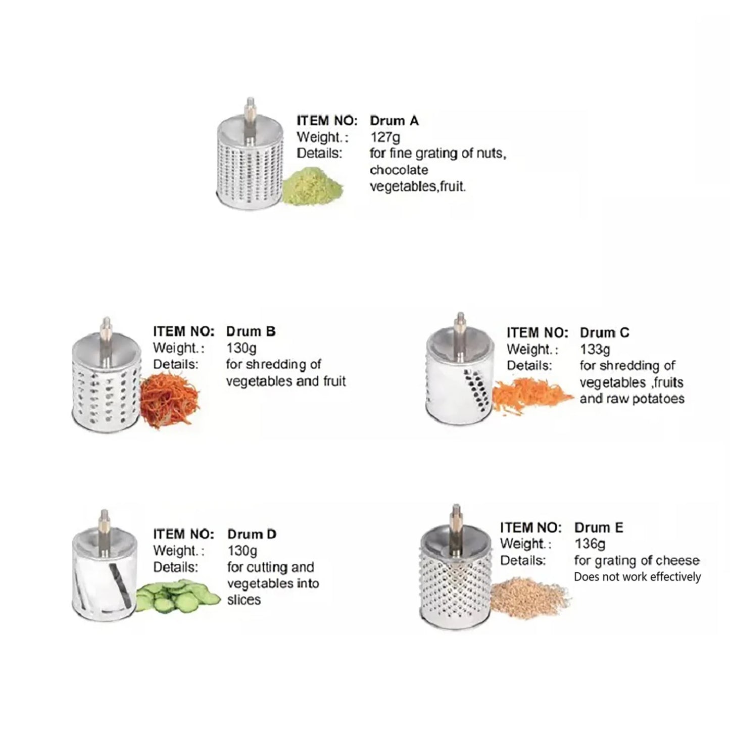 Rotary Grater Manual Cheese  Stainless Steel Shredder