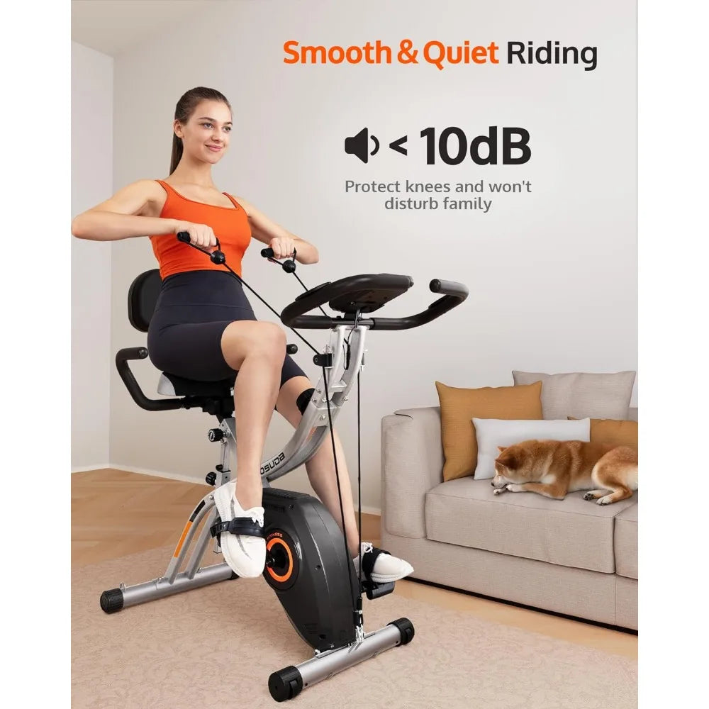 Exercise Bike, Folding Exercise Bike for Seniors,