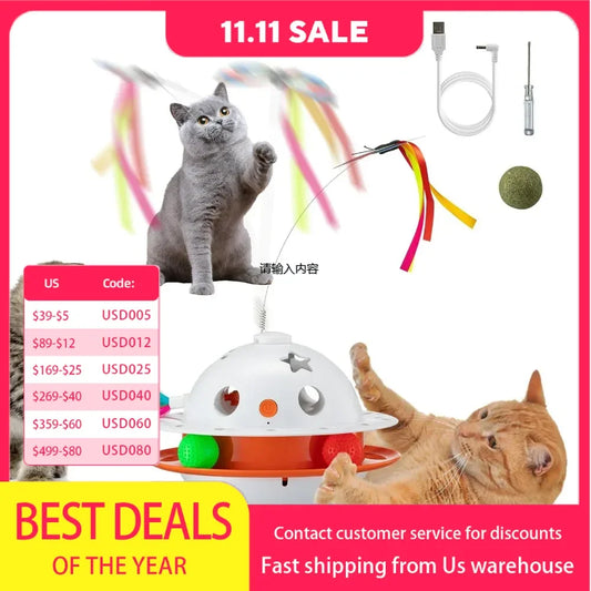 4 in 1 Automatic Interactive Cat Toy