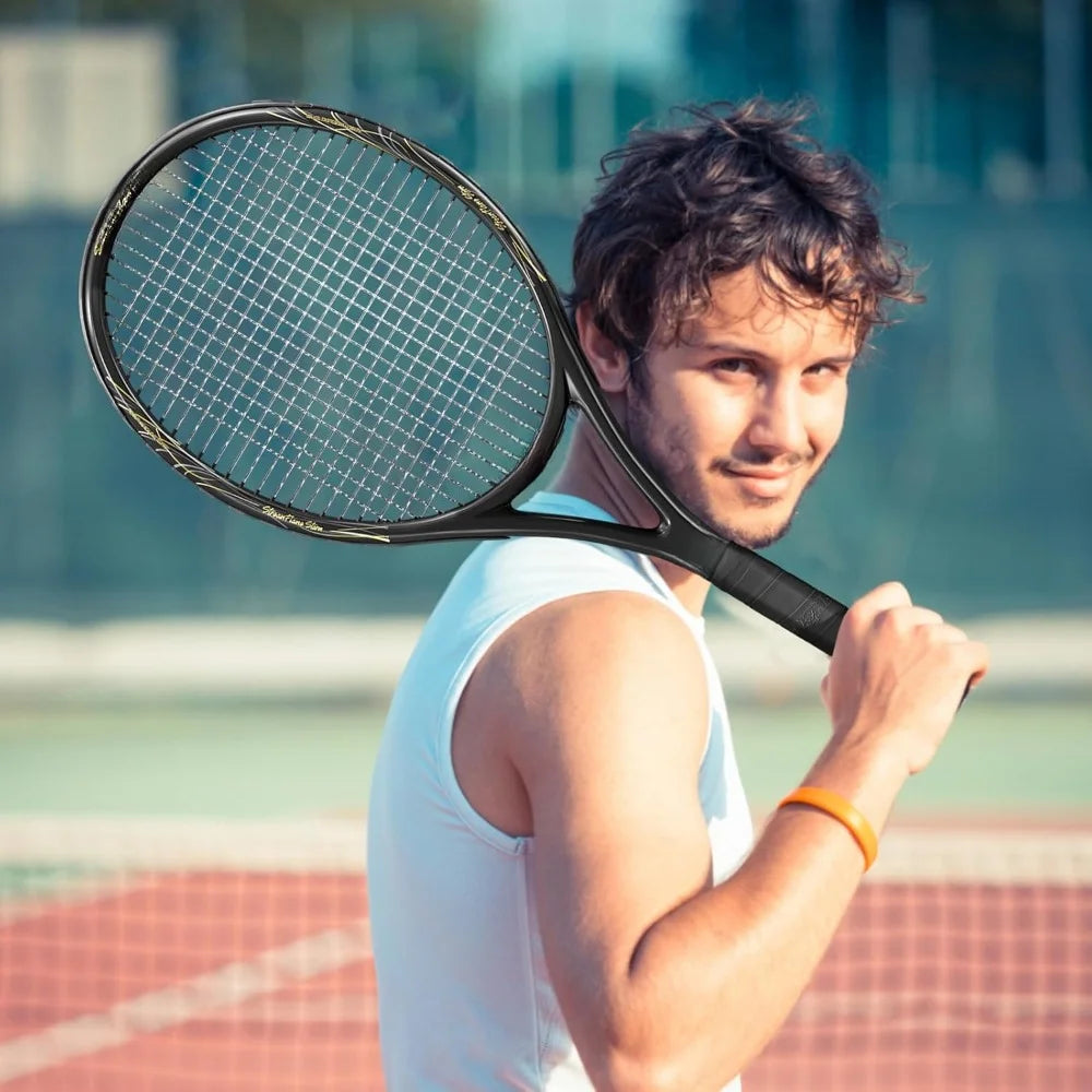 Super Value Set with Pre-Strung, Comfortable Handle Tennis Racket.