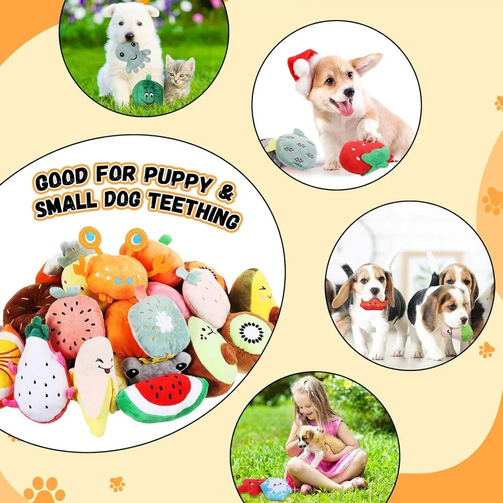 Dog Squeaky Bulk Plush Chew Toys for Small Dogs