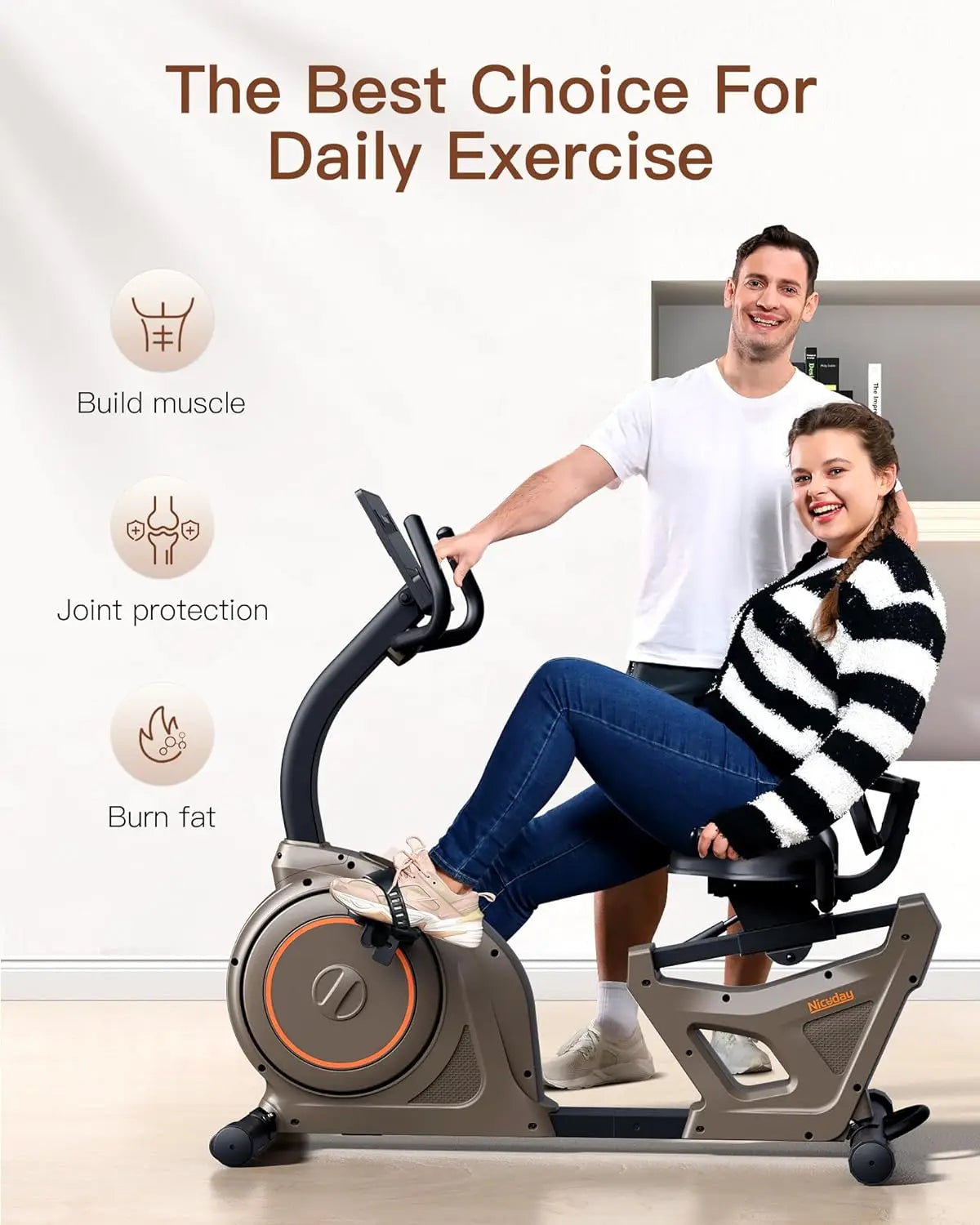 Indoor Recumbent Exercise Bike Workout Equipment for Home Gym