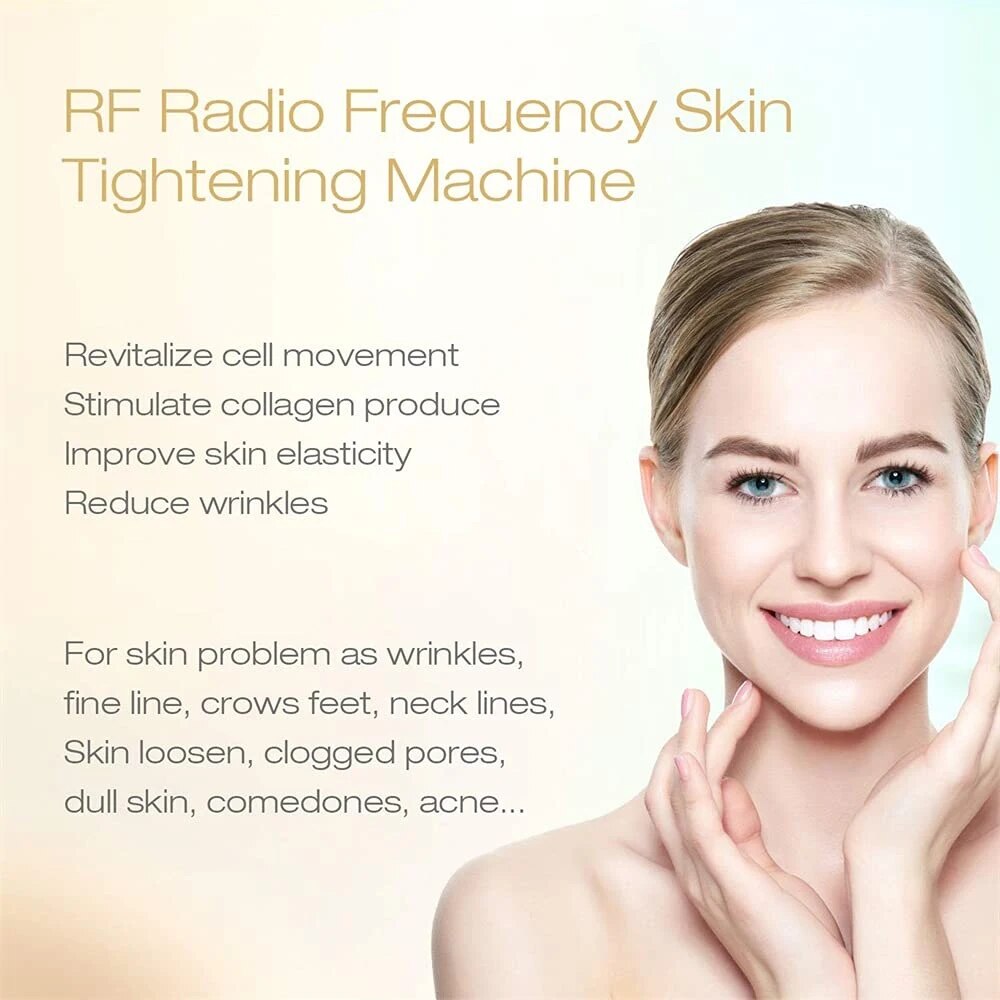 RF Radio Frequency Facial Massager Professional Wrinkle Remove Machine Skin Care Beauty Device