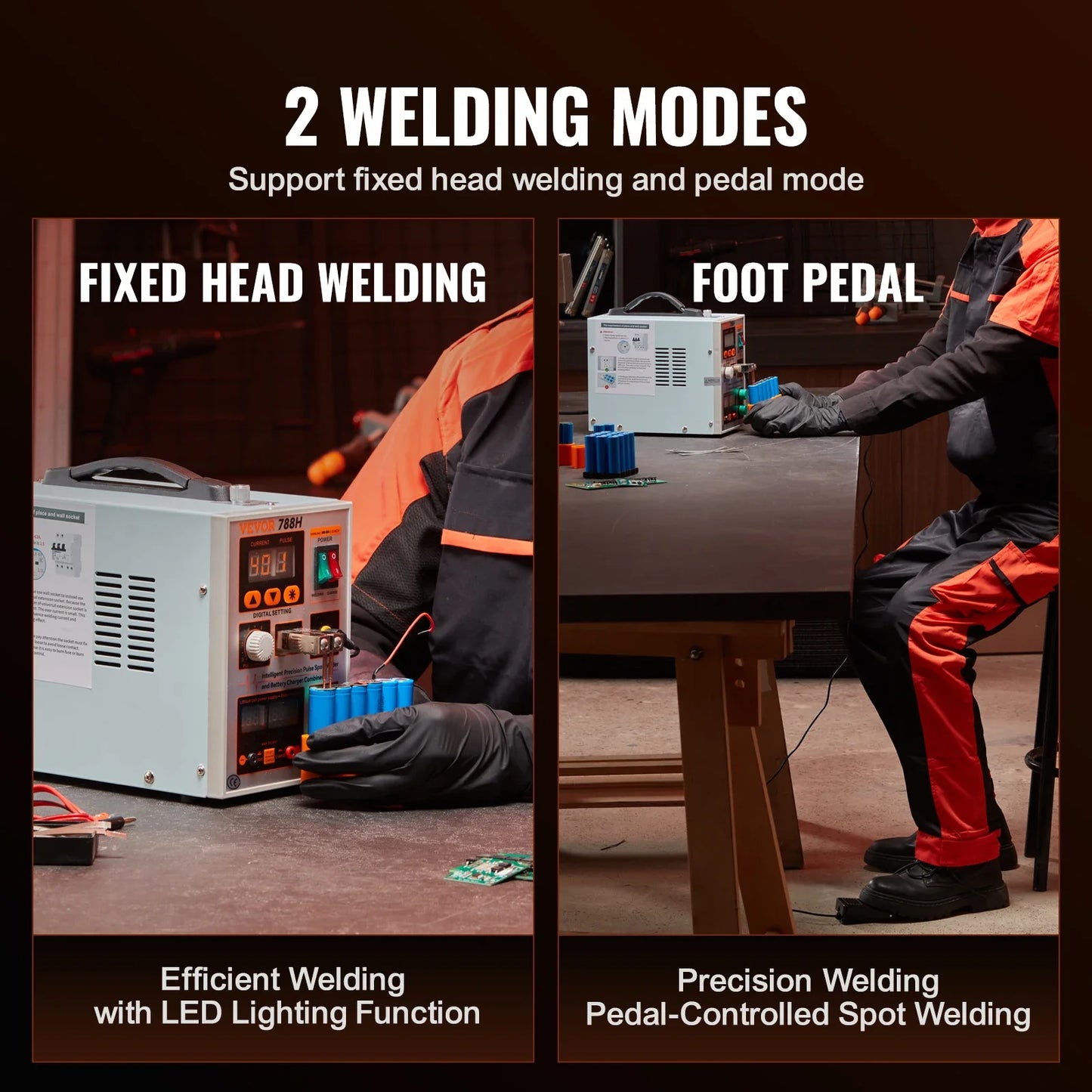 Battery Spot Welder Portable Battery Welding Machine with 2 Welding Modes