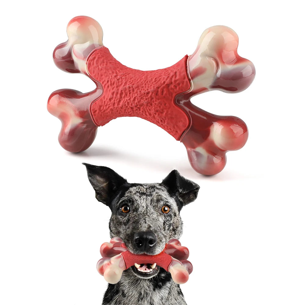 Pet Dog Chew Toy Durable Double Bone Rubber Interactive Toys