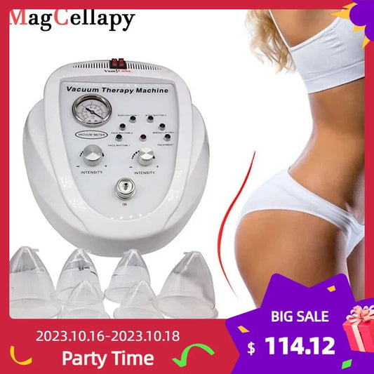 Vacuum Suction Therapy Breast Enlargement Machine Butt Lifting Pump Machine with Buttock Cup Electric Cupping Therapy Device