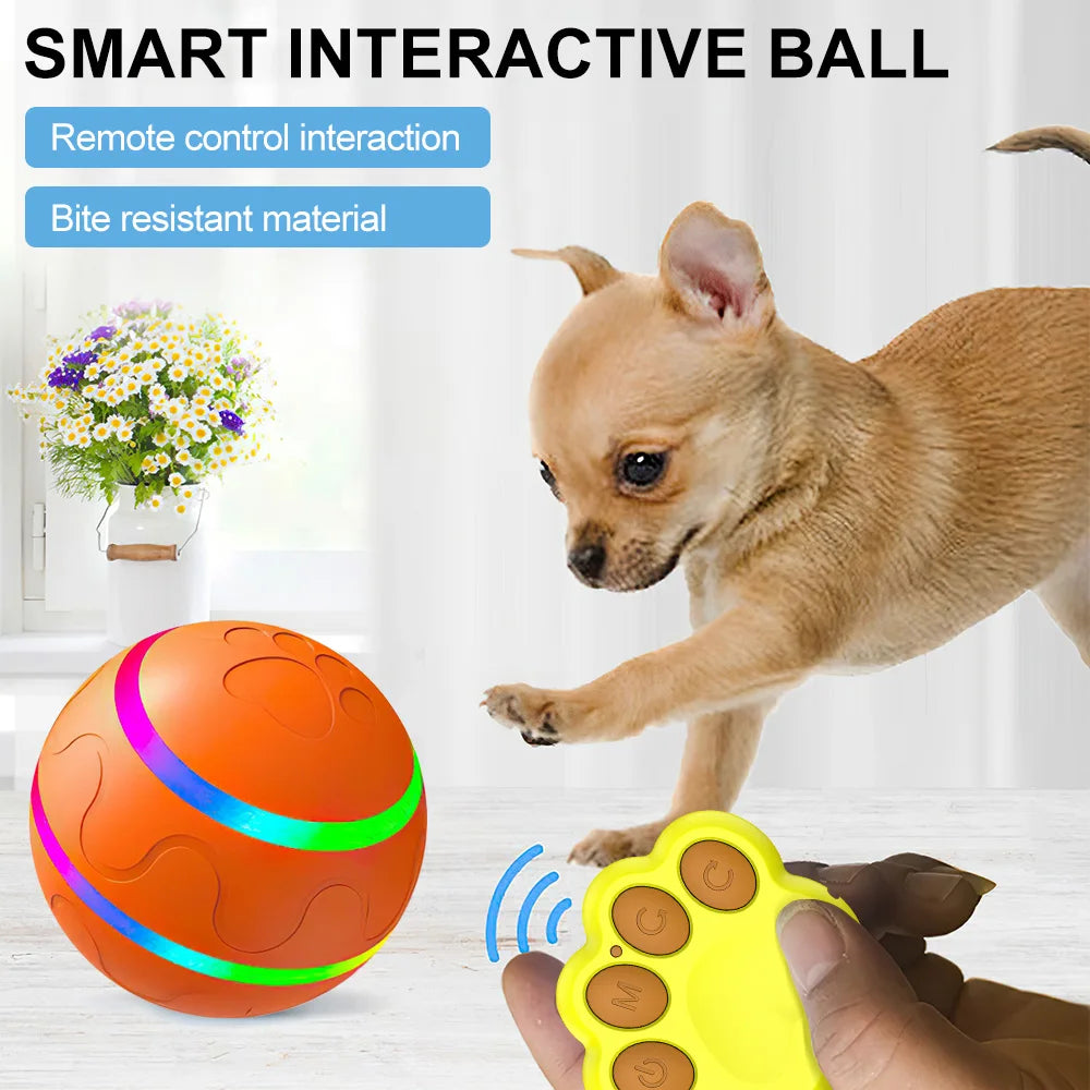 Dog Toys Smart Electric Remote Control Flashing  Waterproof Ball.