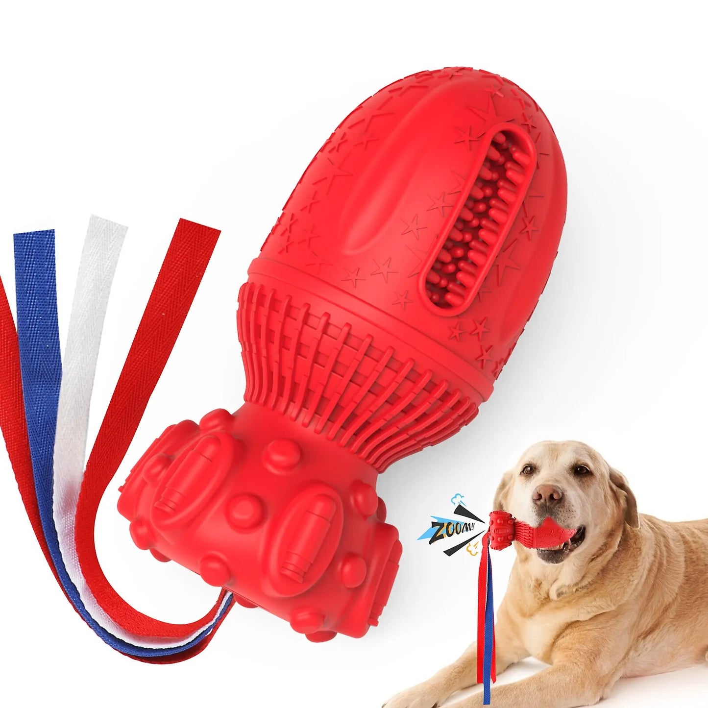 Interactive Dog  Interactive Rubber Squeaky Dog Chew teeth cleaning Toy