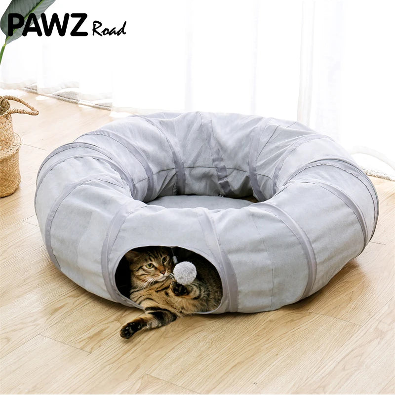 Cat Tunnel Toy Pop Up Bed Collapsible Rabbit Round Tunnel